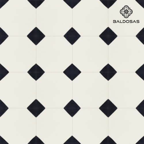 patterned tiles portuguese white black
